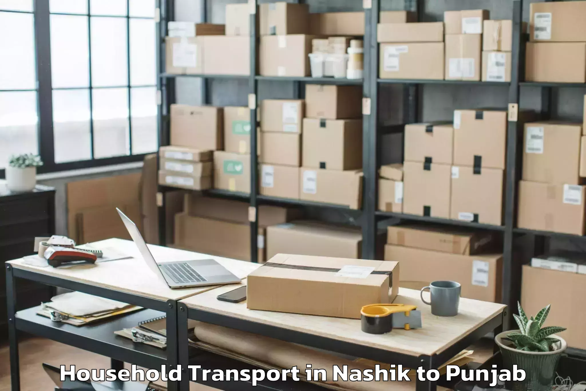 Book Nashik to Mukerian Household Transport Online